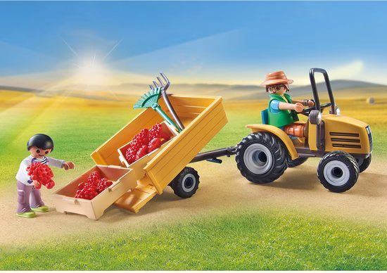 550x388 (1) PLAYMOBIL Country Tractor met aanhanger en watertank - 71442