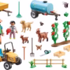550x400 PLAYMOBIL Country Tractor met aanhanger en gevulde watertank speelset 71442 met boer en dieren.