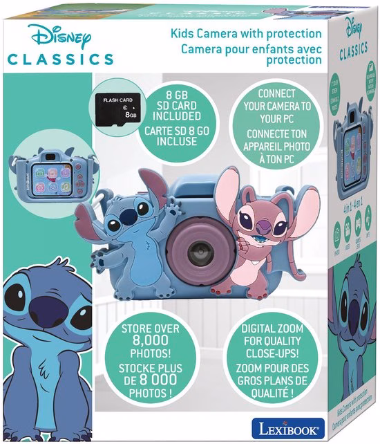 550x642 Lexibook Disney Stitch Kinder Camera - fotocamera kinderen - inclusief 5 spellen