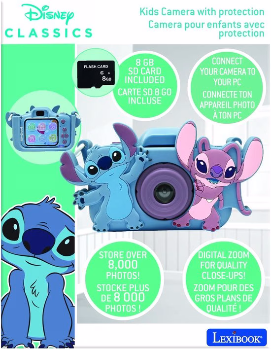 550x708 Lexibook Disney Stitch Kinder Camera - fotocamera kinderen - inclusief 5 spellen