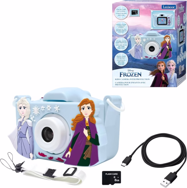 Disney frozen camera toystop.nl Lexibook Disney Frozen digitale kindercamera DJ078FZ met blauwe siliconen hoes