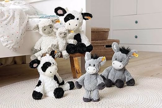 91MSzd6ZWWL._AC_SX522_ Steiff knuffel Soft Cuddly Friends Dinkie ezel grijs Zachte pluche knuffel