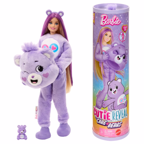 Barbie_JCN94_NL_1 Barbie Cutie Reveal Troetelbeertjes Pop Paars