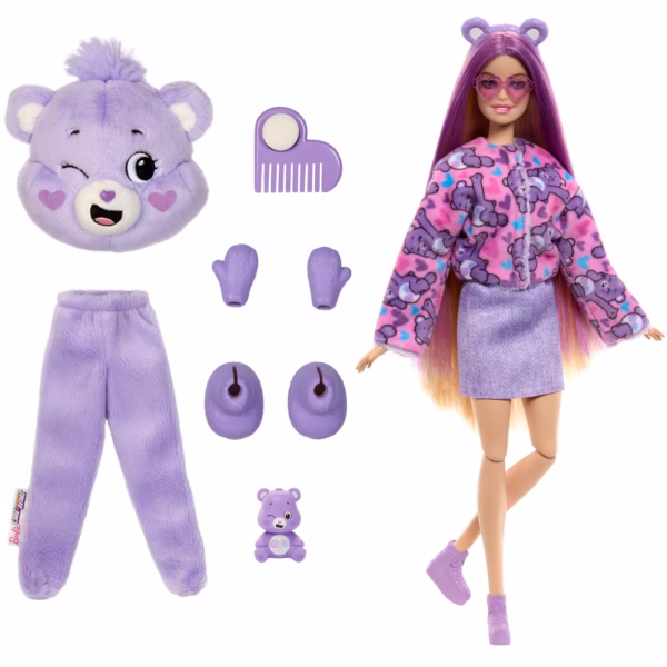 Barbie_JCN94_NL_3 Barbie Cutie Reveal Troetelbeertjes Pop Paars