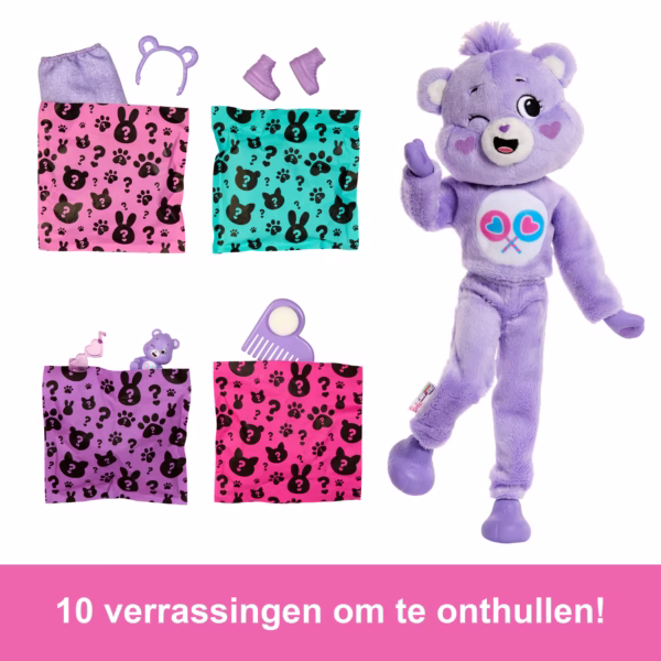 Barbie_JCN94_NL_4 Barbie Cutie Reveal Troetelbeertjes Pop Paars