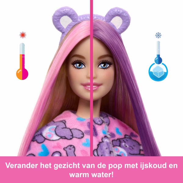 Barbie_JCN94_NL_5 Barbie Cutie Reveal Troetelbeertjes Pop Paars