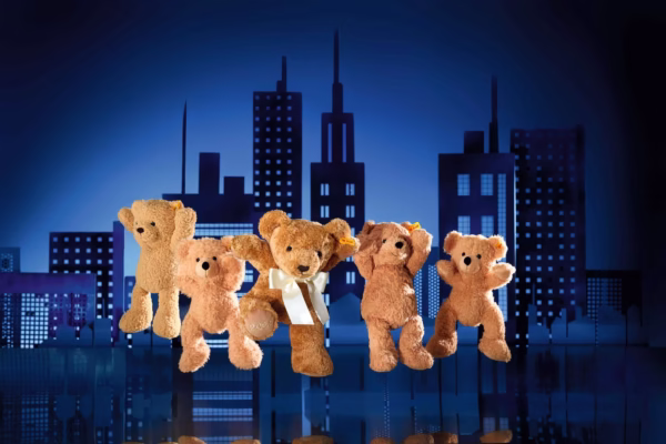 jimmy-teddybaer-113505-1 Steiff knuffel Soft Cuddly Friends teddybeer Honey - Grijs - 28 cm