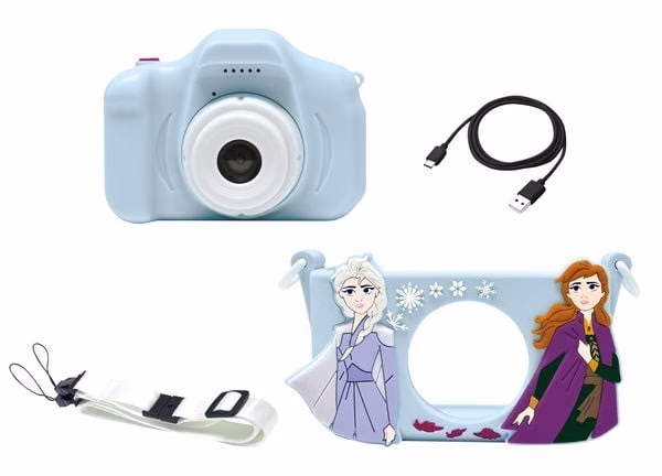 kinderkamera-mit-eiskoeniginschutz (2) Lexibook Disney Frozen Kinder Camera - fotocamera kinderen - inclusief 5 spellen