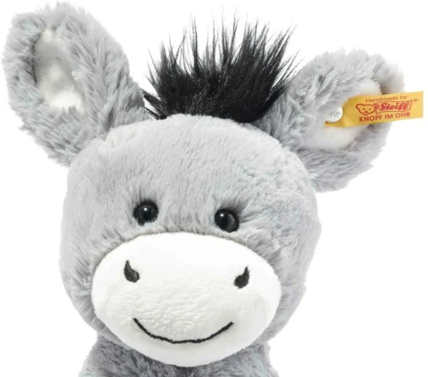 s-l1600 (18) Steiff knuffel Soft Cuddly Friends Dinkie ezel grijs Zachte pluche knuffel