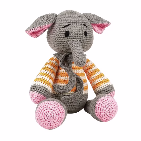 Woolie William de Olifant handgehaakte pluche knuffel van 31 cm – Toystop Woolie William de Olifant handgehaakte pluche knuffel van 31 cm – Toystop