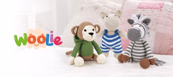 Woolie William de Olifant handgehaakte pluche knuffel van 31 cm – Toystop Woolie William de Olifant Handgehaakte Knuffel - 31 cm