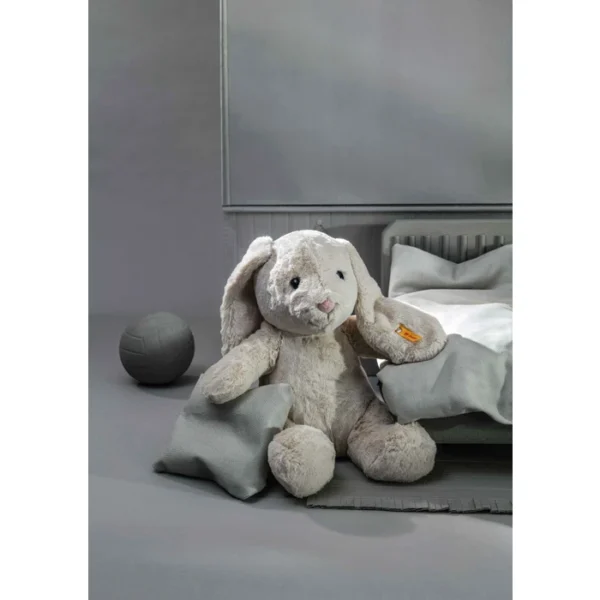 hoppie-hase-080470 Steiff | Hoppie Rabbit 28cm Light Grey Knuffel Konijn