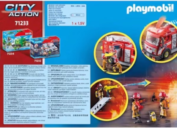 1200x868 PLAYMOBIL City Action Heroes - Brandweerwagen - 71233