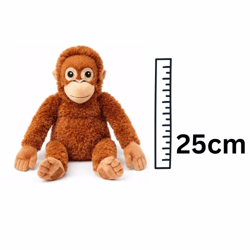 Pluche Slingeraap Knuffel - 40 cm - Bruin Punch het wereld beroemde aapje toystop.nl (4) Pluche Slingeraap Knuffel - 40 cm - Bruin - Extra Zacht - Met Klittenband Toystop Aapje knuffelorang-oetan Punch