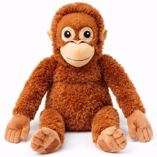 Pluche Slingeraap Knuffel - 40 cm - Bruin Punch het wereld beroemde aapje toystop.nl Pluche Slingeraap Knuffel - 40 cm - Bruin - Extra Zacht - Met Klittenband Toystop Aapje knuffelorang-oetan Punch