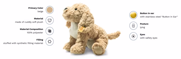 Steiff Soft Cuddly Friends Berno Goldendoodle knuffelhond van 26 cm liggend op Toystop.nl Steiff Soft Cuddly Friends Berno Goldendoodle knuffelhond van 26 cm liggend op Toystop.nl