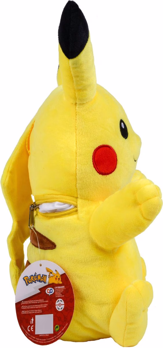 Pokemon Rugtas - PIKACHU - 36 cm - Pokemon Pluche Tas