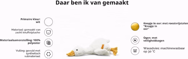 61XtVzZavOL._AC_SX679_ Steiff Pluche Gilda Gans Knuffel - 26 cm