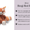 Steiff Soft Cuddly Friends Benji Rode Panda Knuffel (28 cm) | Toystop Steiff Soft Cuddly Friends Benji Rode Panda Knuffel (28 cm) | Toystop