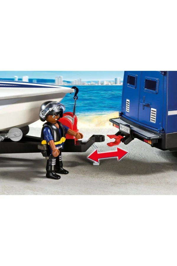 shopping (2) PLAYMOBIL City Action Politietruck met Speedboot - 5187