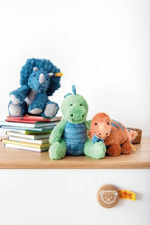 steiff-087813-soft-cuddly-friends-spott-stegosaurus-dino-gruen-petrol-28-cm Steiff Soft Cuddly Friends Spott Stegosaurus - 28 cm Knuffel
