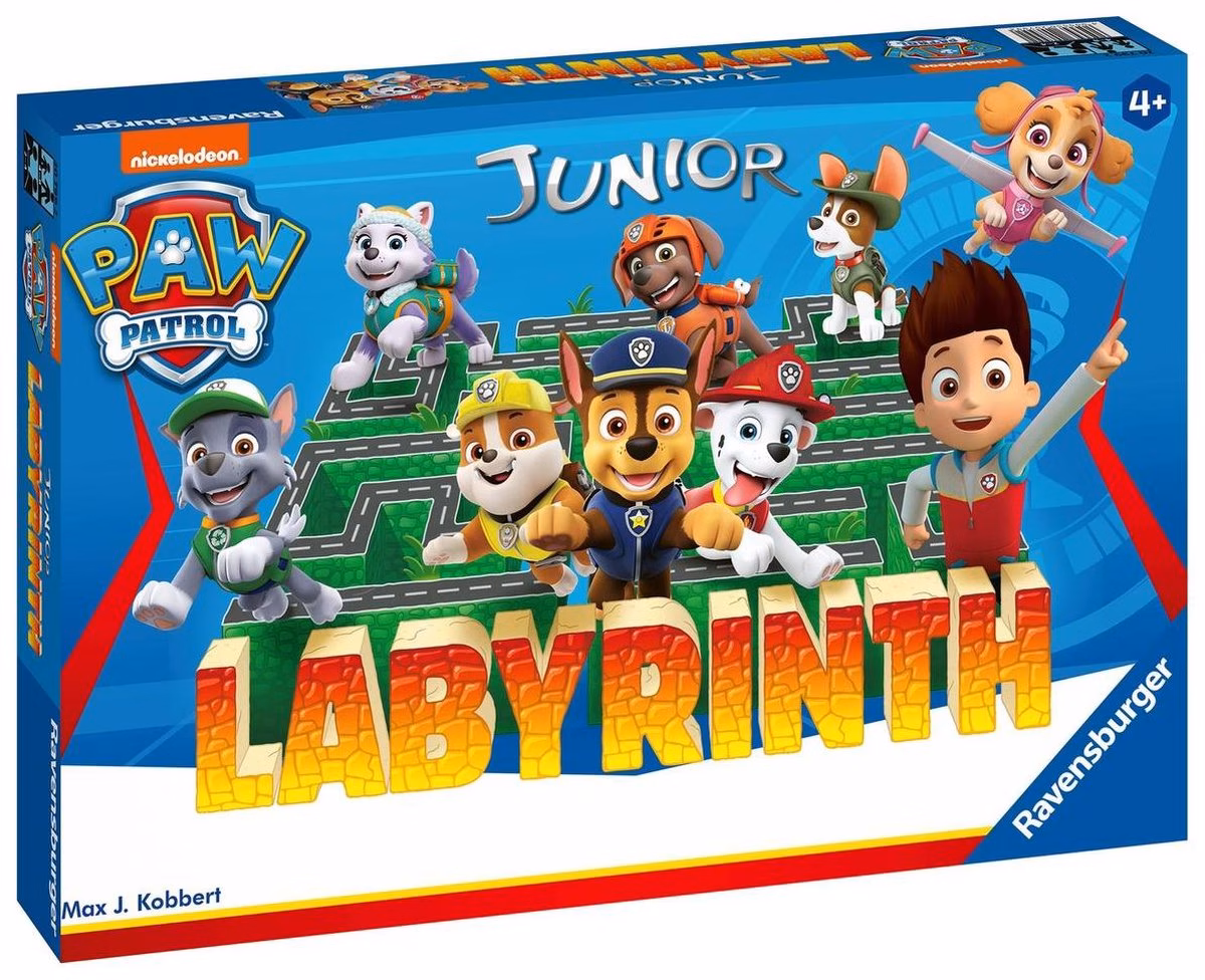Ravensburger, PAW Patrol, Labyrinth, Junior Labyrinth, 207992, bordspel kinderen, schuifspel, kinderspel 4 jaar, Toystop speelgoed, PAW Patrol doolhof, educatief bordspel