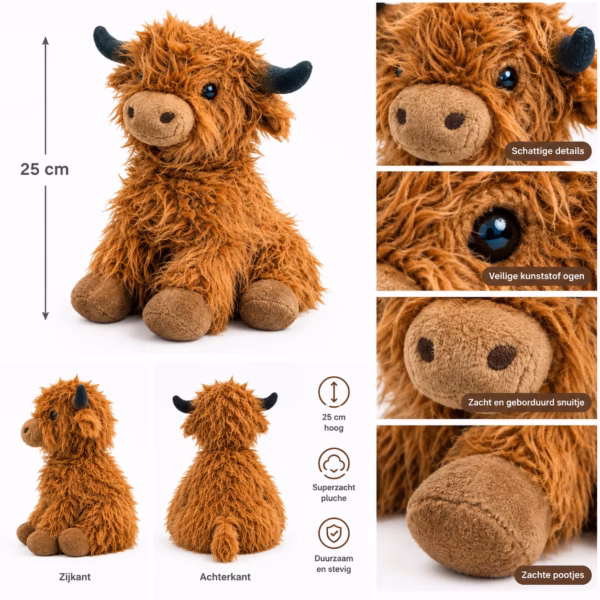 Toystop Schotse Hooglander Pluche Knuffel Boyd - 25 cm - Superzacht (11) Toystop Schotse Hooglander Pluche Knuffel Boyd - 25 cm - Superzacht