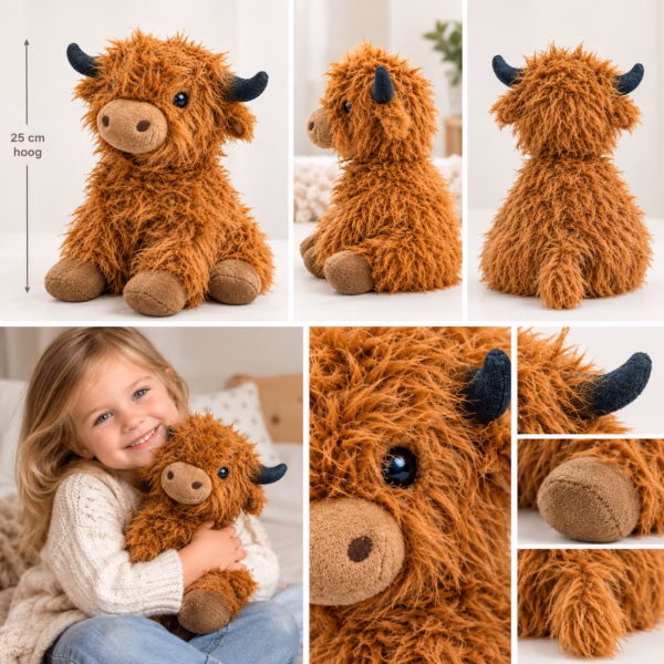 Toystop Schotse Hooglander Pluche Knuffel Boyd - 25 cm - Superzacht