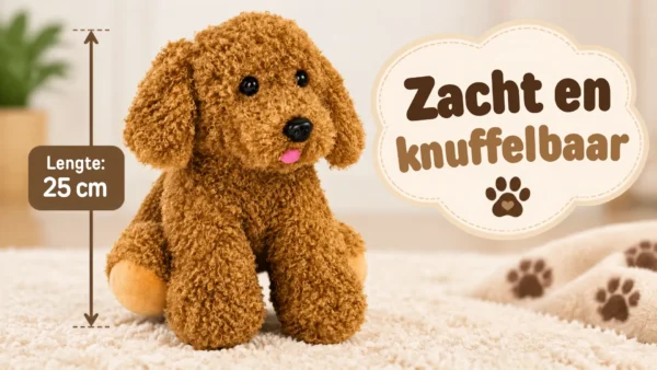 Toystop Teddy Cute Labradoodle Pluchen Hond – Zachte Knuffel (25 cm) (2) Toystop Teddy Cute Labradoodle Pluchen Hond – Zachte Knuffel (25 cm)