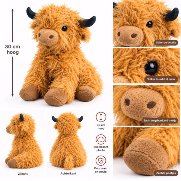 Toystop® Schotse Hooglander Pluche Knuffel Scott – 30 cm – Superzacht Toystop® Schotse Hooglander Pluche Knuffel Scott - 30 cm | Superzacht