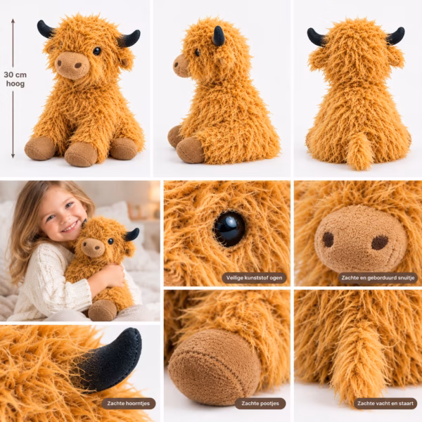 Toystop® Schotse Hooglander Pluche Knuffel Scott – 30 cm – Superzacht (2) Toystop® Schotse Hooglander Pluche Knuffel Scott - 30 cm | Superzacht